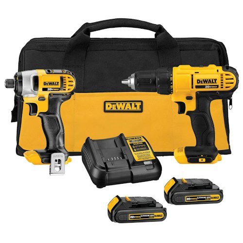 DeWalt 20V MAX Cordless Drill Driver Combo Kit w/ 2 Batteries & Charger for $139 w/ Prime + free shipping