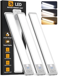 Wireless Rechargeable Motion Sensor Under Cabinet Light 3-Pack for $22 + free shipping w/ Prime