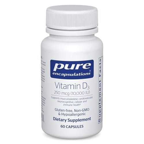 Pure Encapsulations Vitamin D3 10,000 IU 60-Capsule Bottle: $24.80 Pure Encapsulations Vitamin D3 10,000 IU 60-Capsule Bottle: $24.80