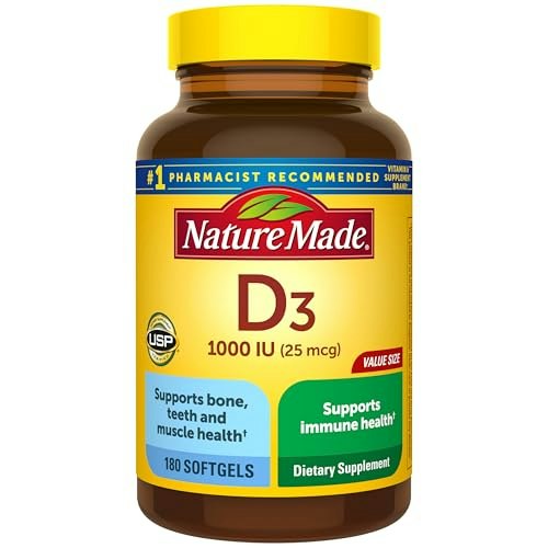Nature Made Vitamin D3 1,000 IU 180-Softgel Bottle: $5.94 Nature Made Vitamin D3 1,000 IU 180-Softgel Bottle: $5.94