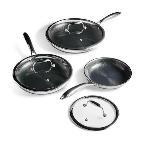 HexClad Hybrid 6-Piece Nonstick Frying Pan Set w/ Lids for $288 w/ Prime + free shipping