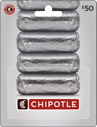 $50 Chipotle Gift Card & $10 Amazon Credit for $50 + free shipping