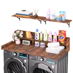 Kikihouse Washer Dryer Countertop w/ Storage & Wall Shelf for $80 w/ Prime + free shipping