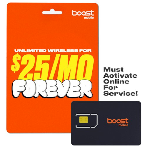Boost Mobile SIM Kit w/ First Month of $25 Unlimited Plan for $5 + free shipping w/ Prime