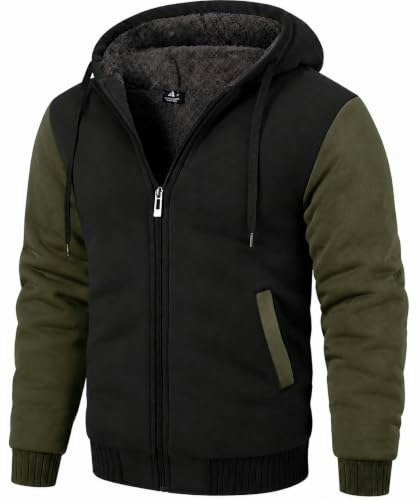 Zity Men's Sherpa Lined Heavyweight Zip Up Hoodie: $36.79 Zity Men's Sherpa Lined Heavyweight Zip Up Hoodie: $36.79