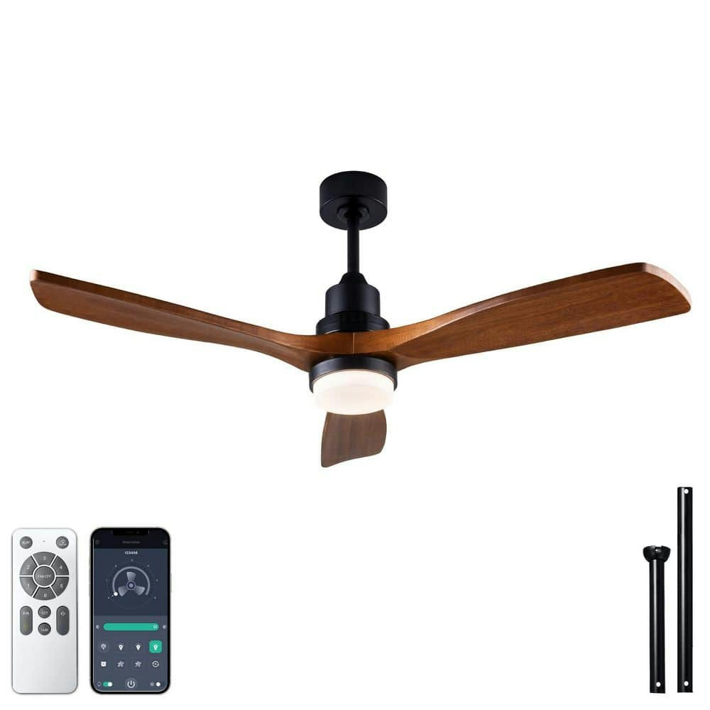 52-inch Indoor/Outdoor Ceiling Fan with Light and Remote Control: $187.10