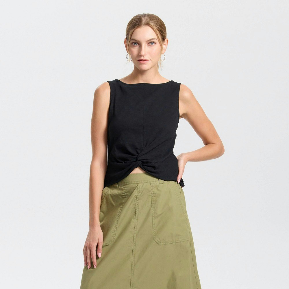 Universal Thread Women's Twist-Front Tank Top: $18 Universal Thread Women's Twist-Front Tank Top: $18