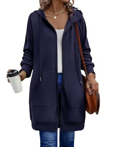 Zeagoo Women's Zip-Up Fleece Tunic Hoodie: $27.99 Zeagoo Women's Zip-Up Fleece Tunic Hoodie: $27.99