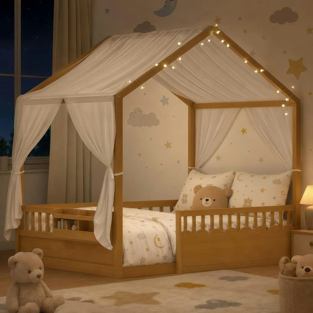 Full Size Montessori Canopy House Floor Bed Frame: $291.84 Full Size Montessori Canopy House Floor Bed Frame: $291.84