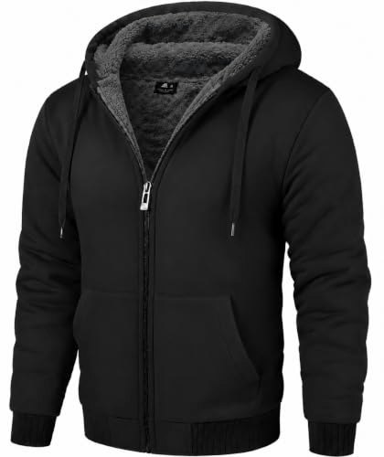 Zity Men's Sherpa Lined Heavyweight Zip Up Hoodie: $34.19 Zity Men's Sherpa Lined Heavyweight Zip Up Hoodie: $34.19