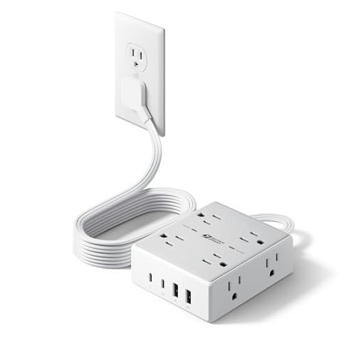 Superdanny 6-Foot Flat Plug Surge Protector Power Strip: $12.34 Superdanny 6-Foot Flat Plug Surge Protector Power Strip: $12.34
