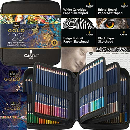Castle Art Supplies 120-Piece Gold Standard Colored Pencil Set: $47.99 Castle Art Supplies 120-Piece Gold Standard Colored Pencil Set: $47.99