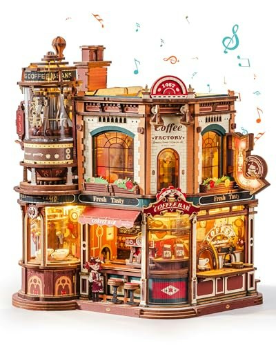 Robotime Moving Coffee Factory 593-Piece 3D Wooden Puzzle: $55.99 Robotime Moving Coffee Factory 593-Piece 3D Wooden Puzzle: $55.99