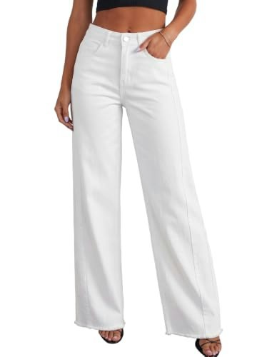 Sidefeel Women's High-Waisted Wide Leg Denim Jeans: $28.49 Sidefeel Women's High-Waisted Wide Leg Denim Jeans: $28.49