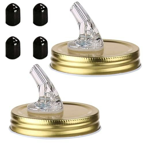 Mason Jar Pour Spout Dispenser 2-Pack: $7.99 Mason Jar Pour Spout Dispenser 2-Pack: $7.99
