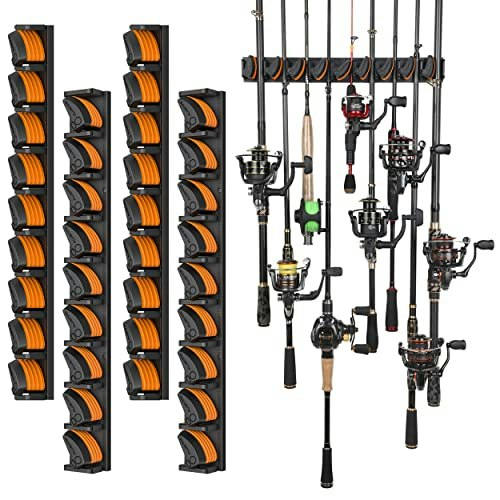 Plusinno 9-Rod Wall-Mount Fishing Pole Holder: $43.99 Plusinno 9-Rod Wall-Mount Fishing Pole Holder: $43.99