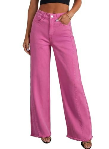 Sidefeel Women's High-Waisted Wide-Leg Denim Jeans: $36.79 Sidefeel Women's High-Waisted Wide-Leg Denim Jeans: $36.79
