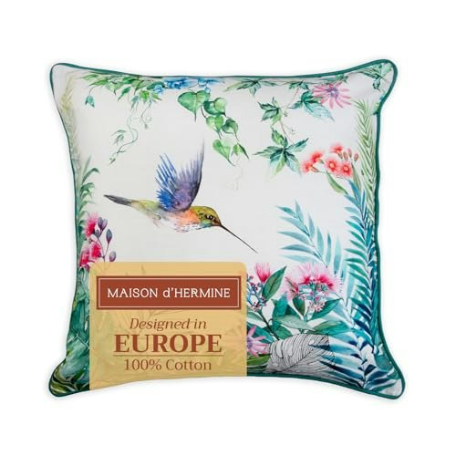 Maison d' Hermine 18" x 18" Cotton Throw Pillow Cover: $15.99 Maison d' Hermine 18" x 18" Cotton Throw Pillow Cover: $15.99