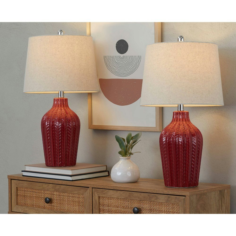 LumiSource Rockwell 23-Inch Ceramic Table Lamp 2-Pack: $150.99