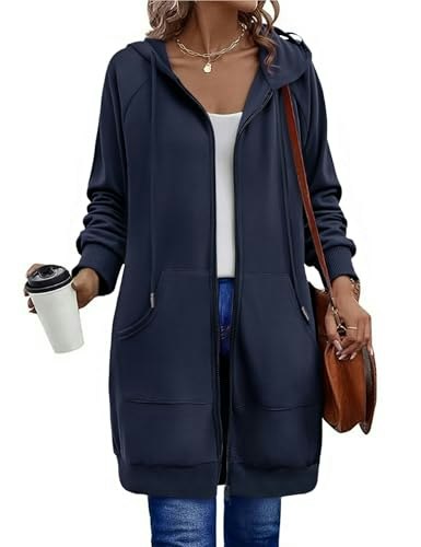 Zeagoo Women's Oversized Fleece Zip-Up Hoodie: $30.38