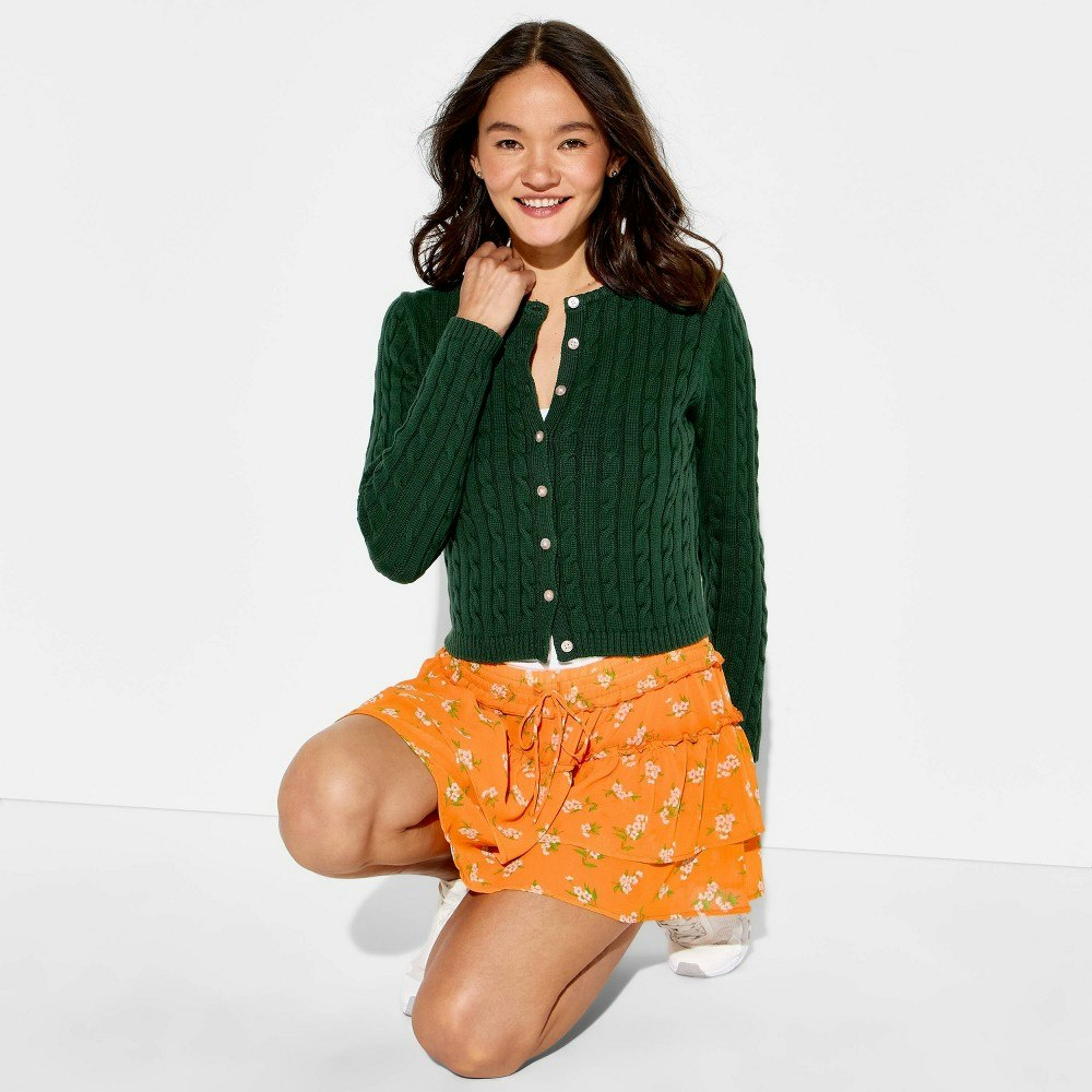 Wild Fable Women's Baby Cable Cardigan: $35 Wild Fable Women's Baby Cable Cardigan: $35