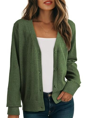 Dokotoo Women's V-Neck Long Sleeve Cardigan: $14.99 Dokotoo Women's V-Neck Long Sleeve Cardigan: $14.99