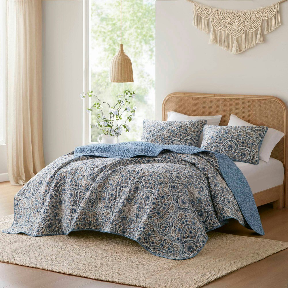 510 Design 3-Piece Valerie Boho Floral Reversible King Quilt Set: $49.99 510 Design 3-Piece Valerie Boho Floral Reversible King Quilt Set: $49.99