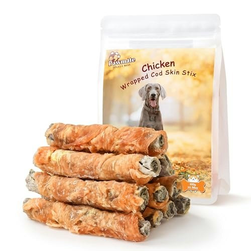 Pawmate Chicken Wrapped Cod Fish Skin Sticks 10.6-oz.: $12.78 Pawmate Chicken Wrapped Cod Fish Skin Sticks 10.6-oz.: $12.78