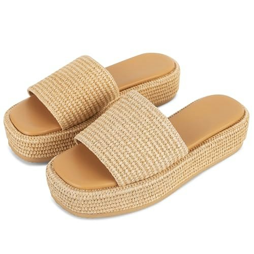 Eqaudes Women's Platform Wedge Espadrille Sandals: $30.74 Eqaudes Women's Platform Wedge Espadrille Sandals: $30.74