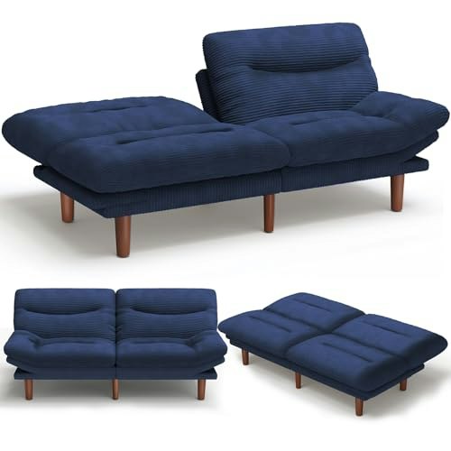 Amada 66-inch Convertible Corduroy Futon Sofa Bed: $142.48