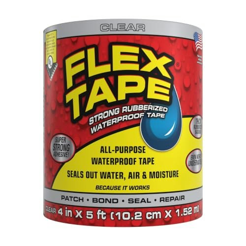 Flex Tape Strong Rubberized Waterproof Tape 4-in x 5-ft: $11.99 Flex Tape Strong Rubberized Waterproof Tape 4-in x 5-ft: $11.99