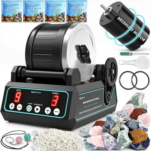 KomeStone K1 Pro Rock Tumbler Kit: $75.98 KomeStone K1 Pro Rock Tumbler Kit: $75.98