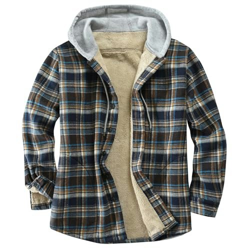 Derbars Men's Fleece-Lined Plaid Flannel Shirt Jacket: $26.63 Derbars Men's Fleece-Lined Plaid Flannel Shirt Jacket: $26.63