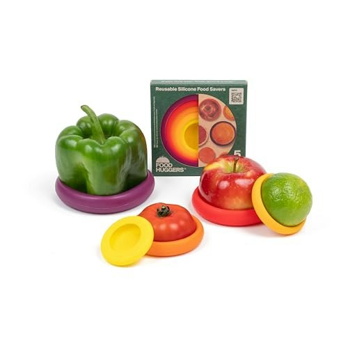 Food Huggers 5-Piece Reusable Silicone Food Savers: $14.39 Food Huggers 5-Piece Reusable Silicone Food Savers: $14.39