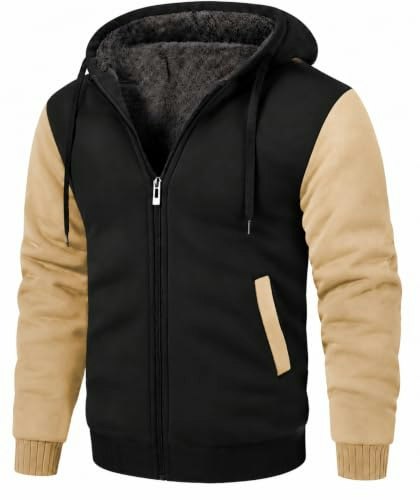 Zity Men's Sherpa-Lined Heavyweight Zip-Up Hoodie: $36.79 Zity Men's Sherpa-Lined Heavyweight Zip-Up Hoodie: $36.79