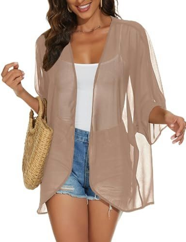 Women's Kimono Cardigan Beach Cover-Up: $9.48 Women's Kimono Cardigan Beach Cover-Up: $9.48