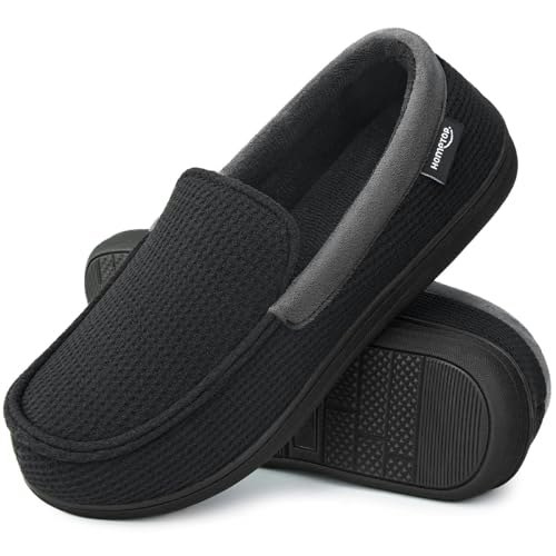 HomeTop Men's Knit Moccasin Slippers: $21.82