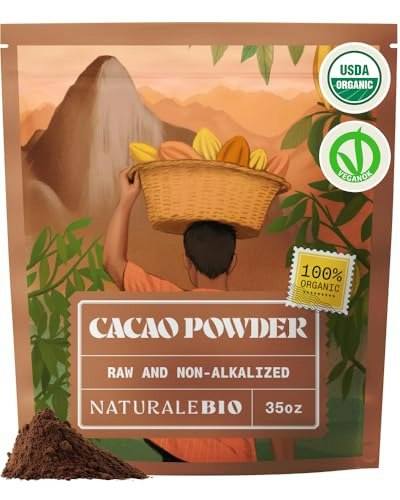 NaturaleBio Organic Cacao Powder 35-oz.: $27.99