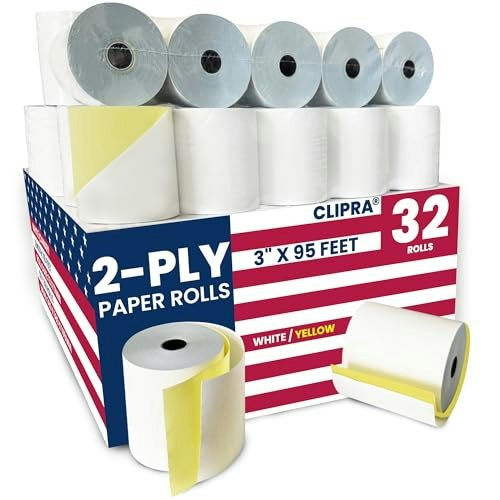 3-Inch x 95-Foot 2-Ply Carbonless Kitchen Printer Paper 32-Roll Pack: $39.99 3-Inch x 95-Foot 2-Ply Carbonless Kitchen Printer Paper 32-Roll Pack: $39.99