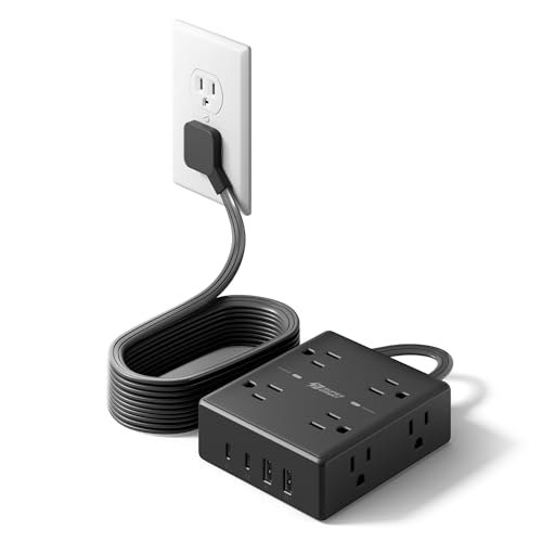 Superdanny 10-foot Flat Plug Surge Protector Power Strip: $15.99 Superdanny 10-foot Flat Plug Surge Protector Power Strip: $15.99