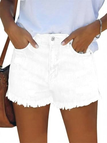 Modarani Stretchy Distressed Denim Shorts: $22.39