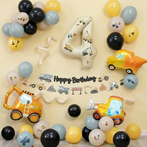 Construction Birthday Party Balloon Decoration 52-Piece Set: $11.19