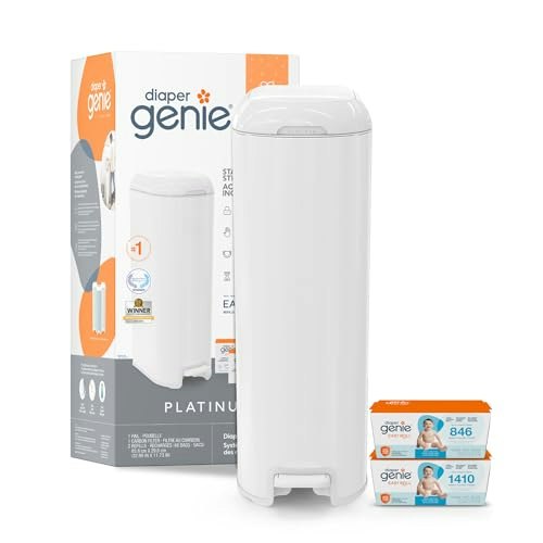 Diaper Genie Platinum Diaper Pail Gift Set with 48 Refill Bags: $86.24 Diaper Genie Platinum Diaper Pail Gift Set with 48 Refill Bags: $86.24