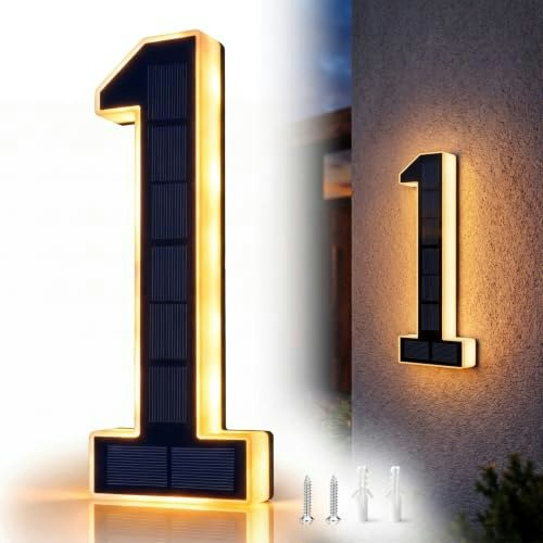 Saker 9-Inch Solar House Number Sign: $21.84 Saker 9-Inch Solar House Number Sign: $21.84