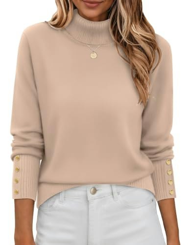 Zeagoo Women's Turtleneck Long Sleeve Sweater: $27.07