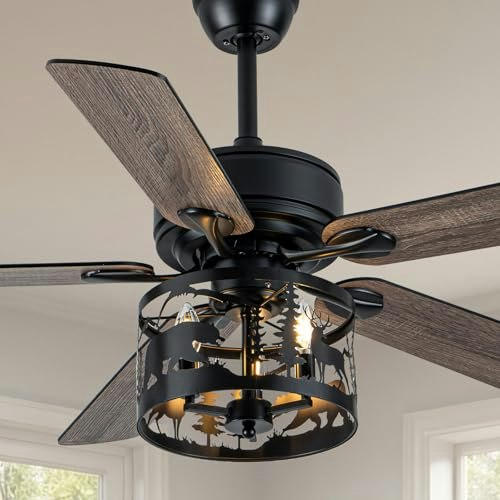 52-Inch Farmhouse Ceiling Fan with Light: $109.99