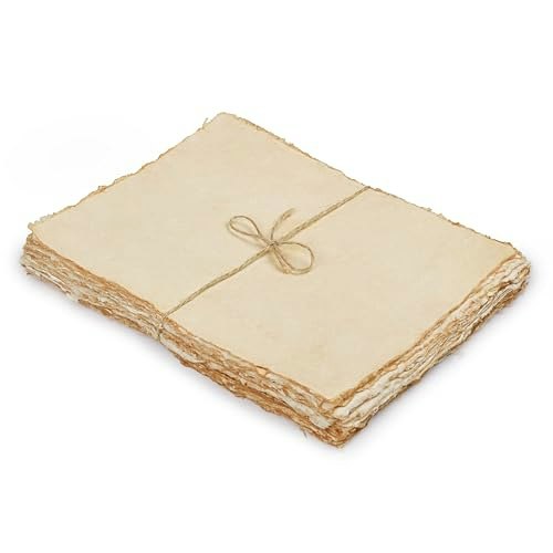 Leather Village 6x8-inch Vintage Deckled Edge Watercolor Paper: $13.67