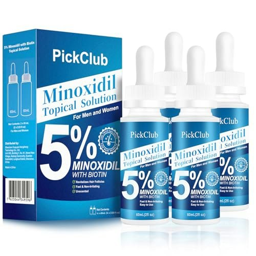 Pickclub 5% Minoxidil and Biotin Hair and Beard Regrowth Serum 4-Pack: $28.49 Pickclub 5% Minoxidil and Biotin Hair and Beard Regrowth Serum 4-Pack: $28.49