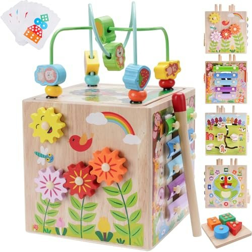 KMTJT Wooden Activity Cube: $21.27