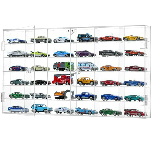 Hekore 1/64 Scale Acrylic Wall-Mount Hot Wheels Display Case: $38.39